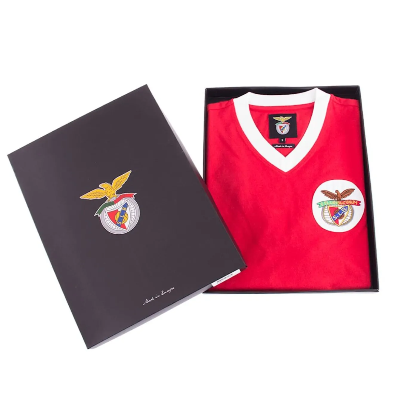 COPA SL Benfica 1974-75 Retro Voetbalshirt Rood Wit
