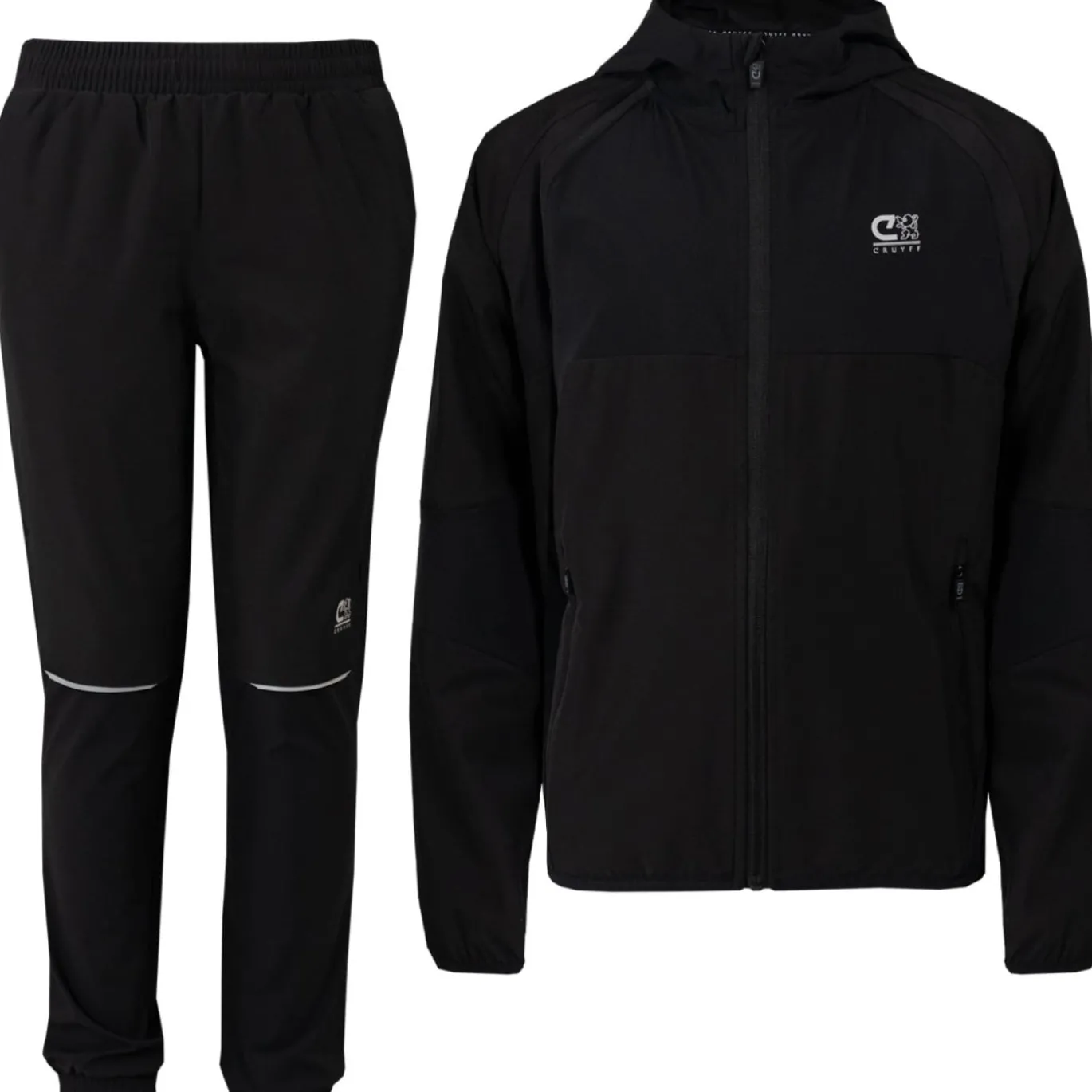 Cruyff Agate Trainingspak 1/4-Zip Kids Zwart
