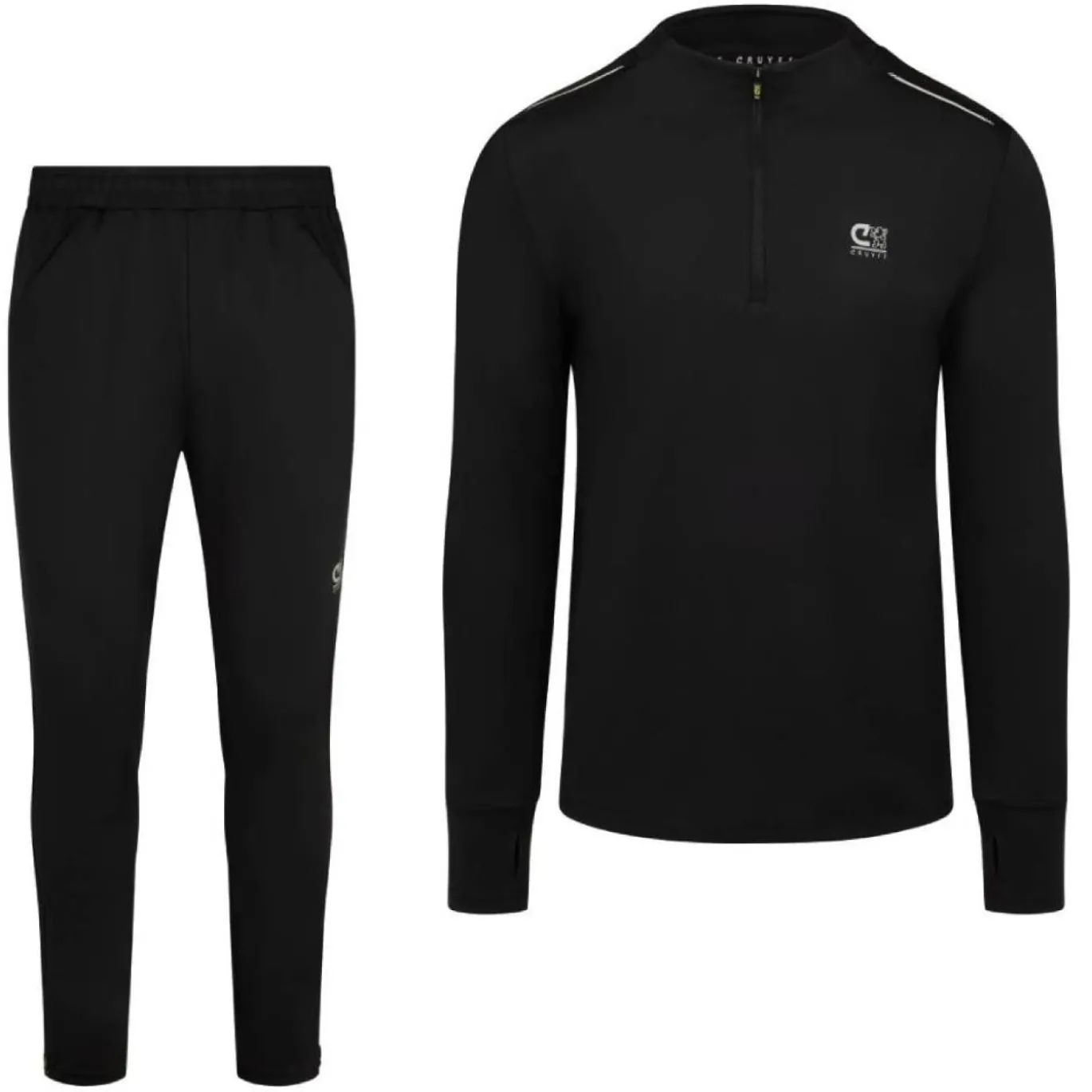 Cruyff Ametrine Trainingspak 1/4-Zip Zwart