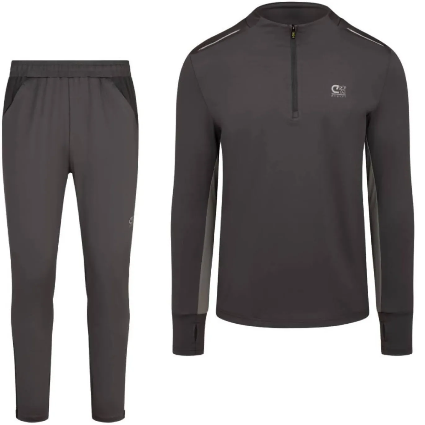 Cruyff Ametrine Trainingspak 1/4-Zip Donkergrijs