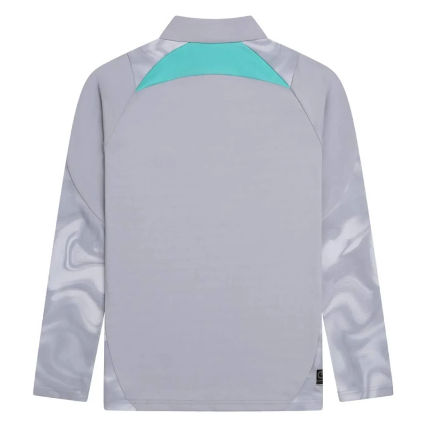 Cruyff Defense Trainingspak 1/4-Zip Kids Lichtgrijs Zwart Lichtblauw