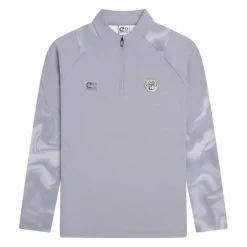 Cruyff Defense Trainingspak 1/4-Zip Kids Lichtgrijs Zwart Lichtblauw