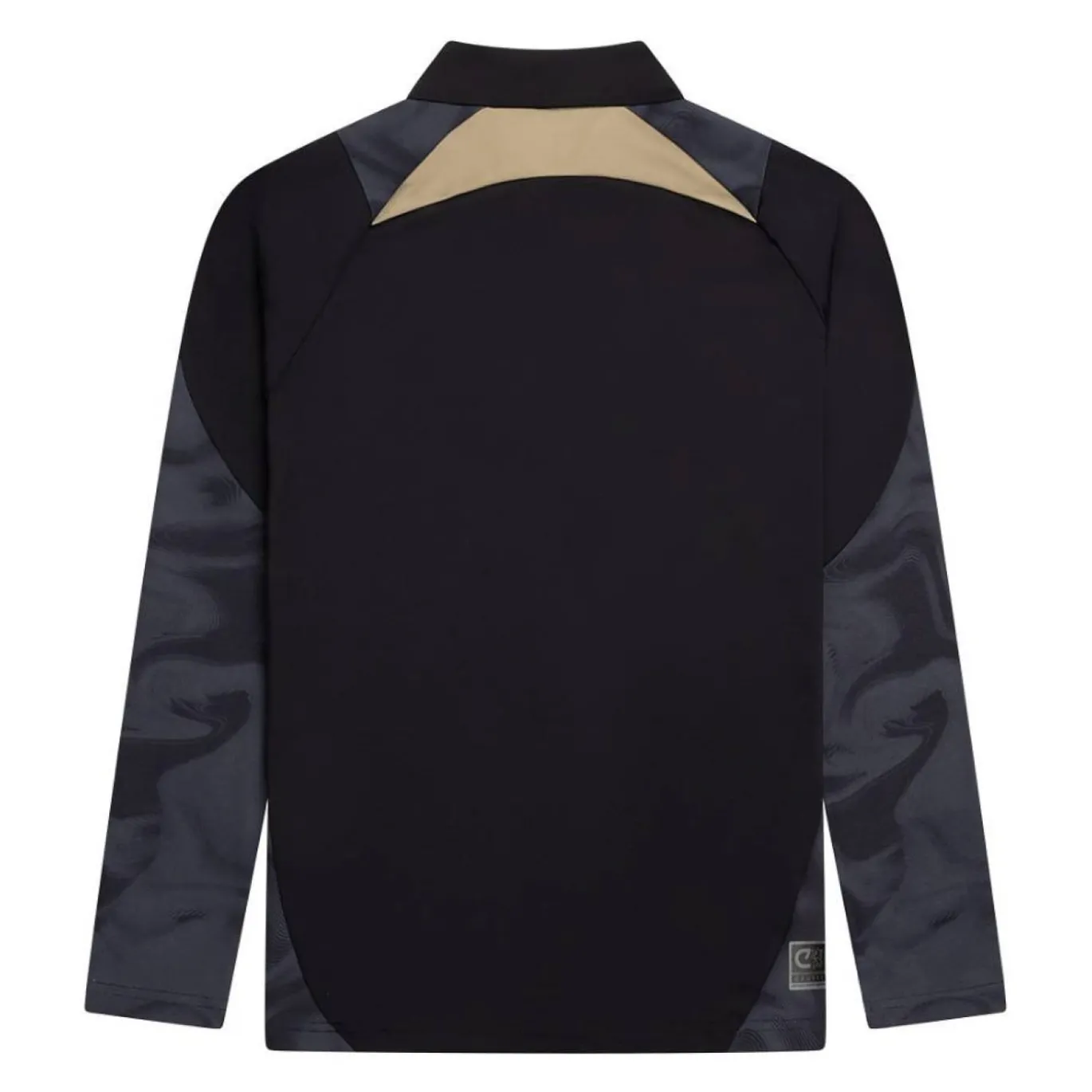 Cruyff Defense Trainingspak 1/4-Zip Kids Zwart Donkergrijs Goud