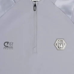 Cruyff Defense Trainingstrui 1/4-Zip Kids Lichtgrijs Zwart Lichtblauw
