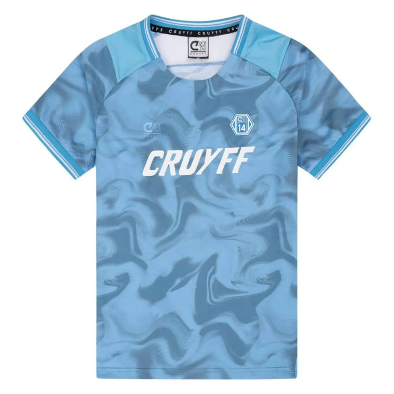 Cruyff Defense T-Shirt Kids Blauw Lichtblauw