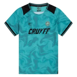 Cruyff Defense T-Shirt Kids Turquoise Zwart