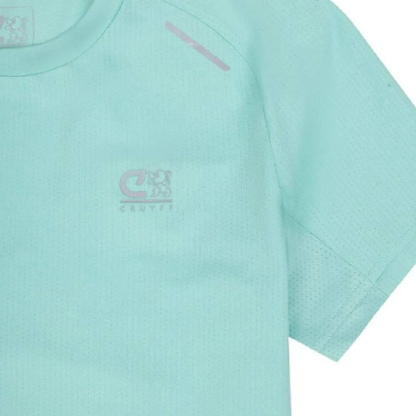 Cruyff Hydrogen T-Shirt Kids Mintgroen Zilver