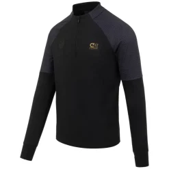 Cruyff Icon Trainingstrui 1/4-Zip Zwart Donkergrijs Goud