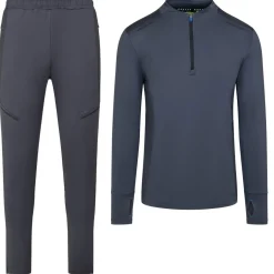 Cruyff Metabolic Trainingspak 1/4-Zip Donkergrijs Zwart