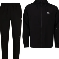 Cruyff Quartz Woven Trainingspak Hooded Zwart