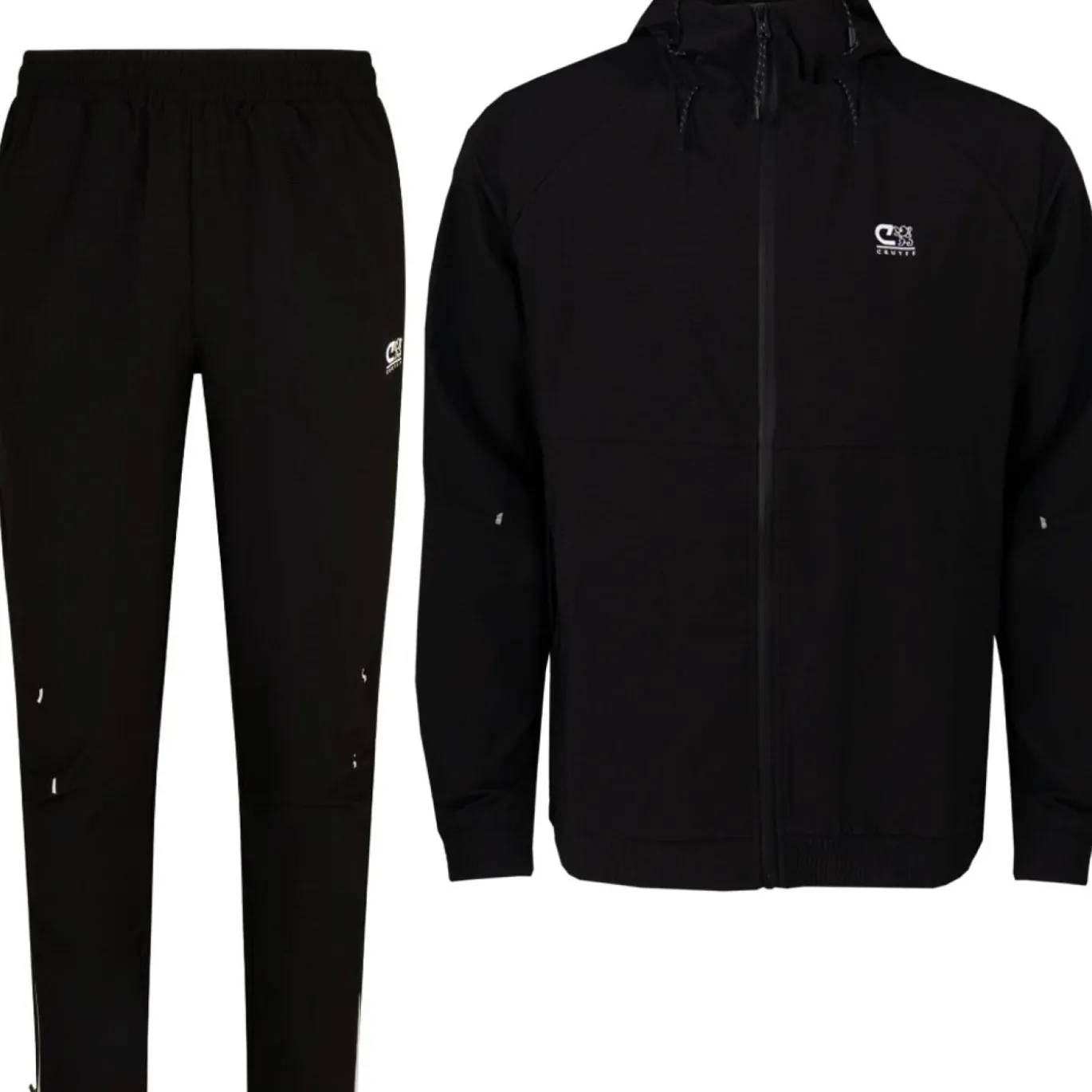Cruyff Quartz Woven Trainingspak Hooded Zwart