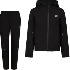 Cruyff Quartz Woven Trainingspak Hooded Kids Zwart
