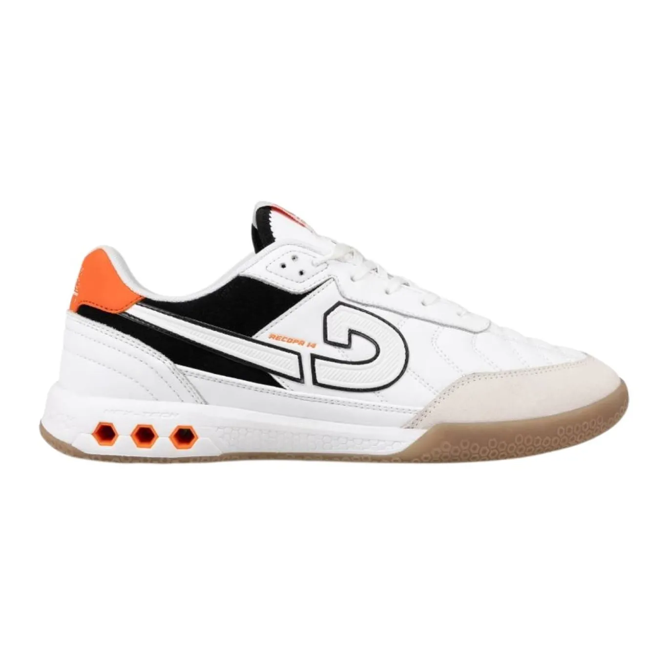Cruyff Recopa 14 Zaalvoetbalschoenen (IN) Wit Zwart Oranje