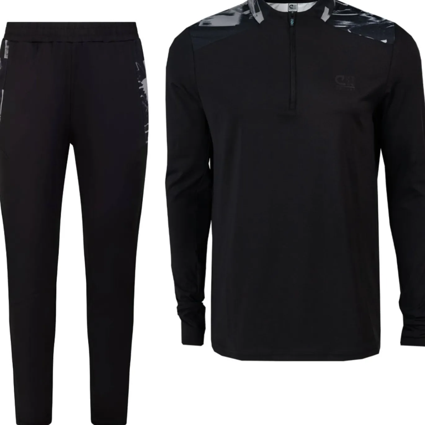 Cruyff Zircon Trainingspak 1/4-Zip Zwart