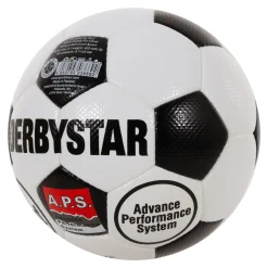 Derbystar Brillant Retro II Voetbal Maat 5 Wit Zwart Rood