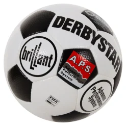 Derbystar Brillant Retro II Voetbal Maat 5 Wit Zwart Rood