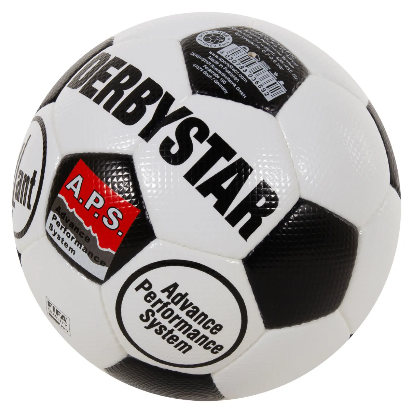 Derbystar Brillant Retro II Voetbal Maat 5 Wit Zwart Rood