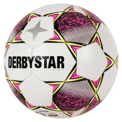Derbystar Classic Energy TT II Voetbal 4 x 3 Vlakken Maat 5 Wit Roze Geel