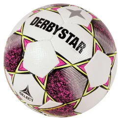 Derbystar Classic Energy TT II Voetbal 4 x 3 Vlakken Maat 5 Wit Roze Geel