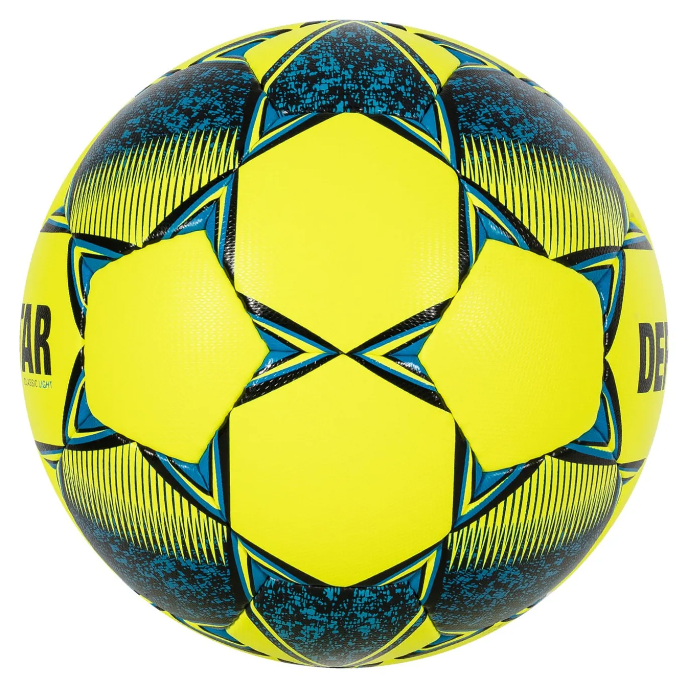 Derbystar Classic Light II Kunstgras Voetbal Maat 5 Geel Blauw Zwart