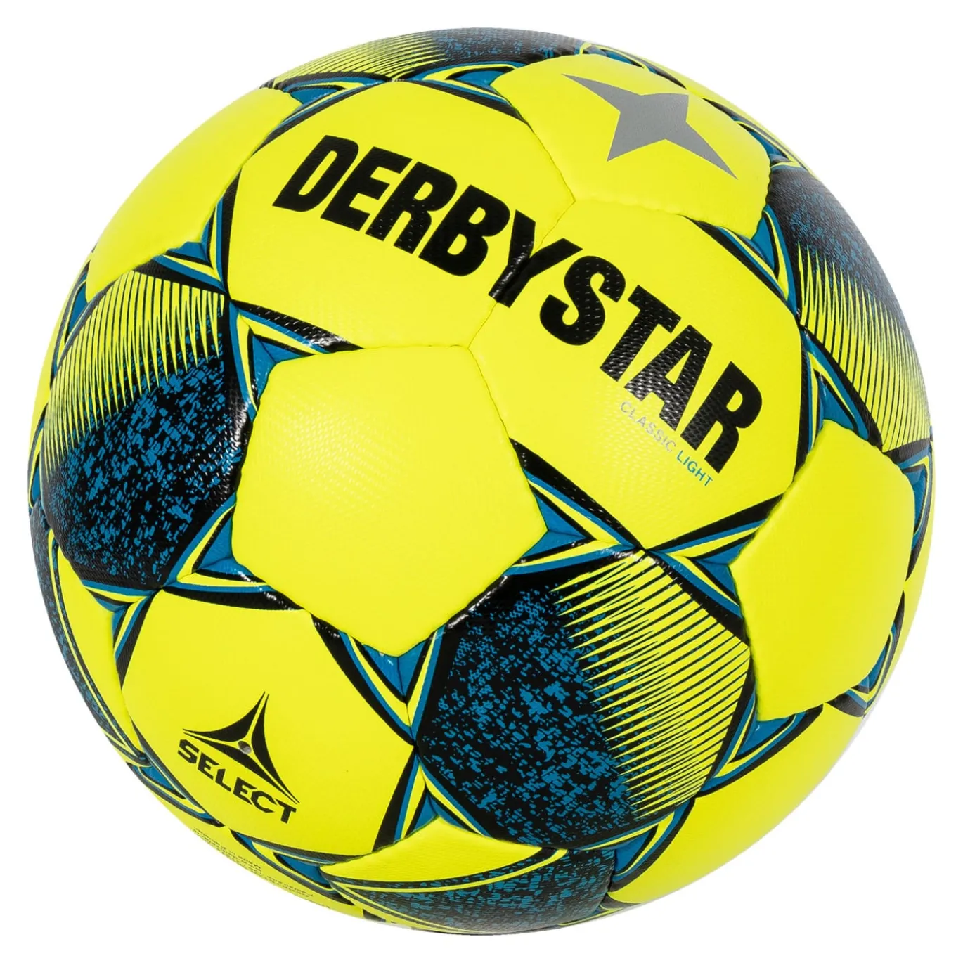 Derbystar Classic Light II Kunstgras Voetbal Maat 5 Geel Blauw Zwart