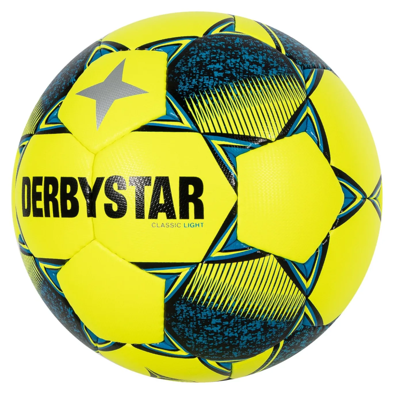Derbystar Classic Light II Kunstgras Voetbal Maat 5 Geel Blauw Zwart
