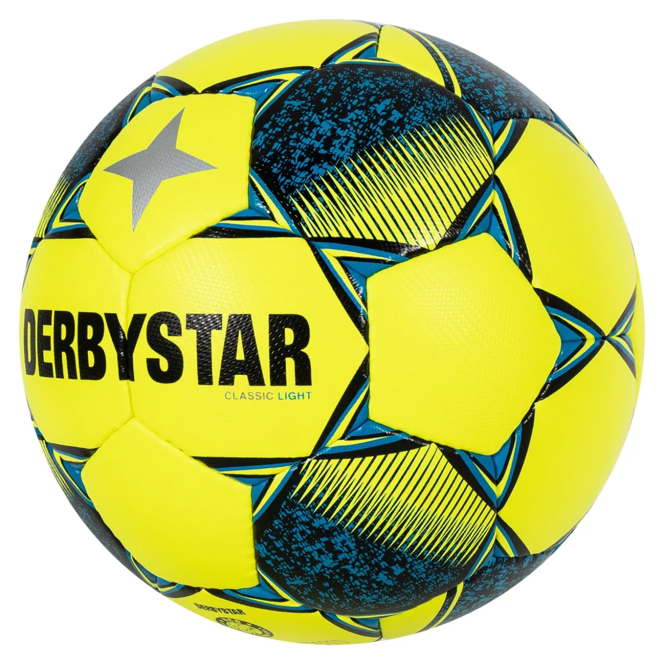 Derbystar Classic Light II Kunstgras Voetbal Maat 5 Geel Blauw Zwart