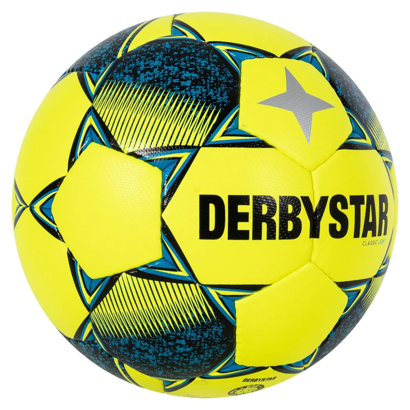 Derbystar Classic Light II Kunstgras Voetbal Maat 5 Geel Blauw Zwart