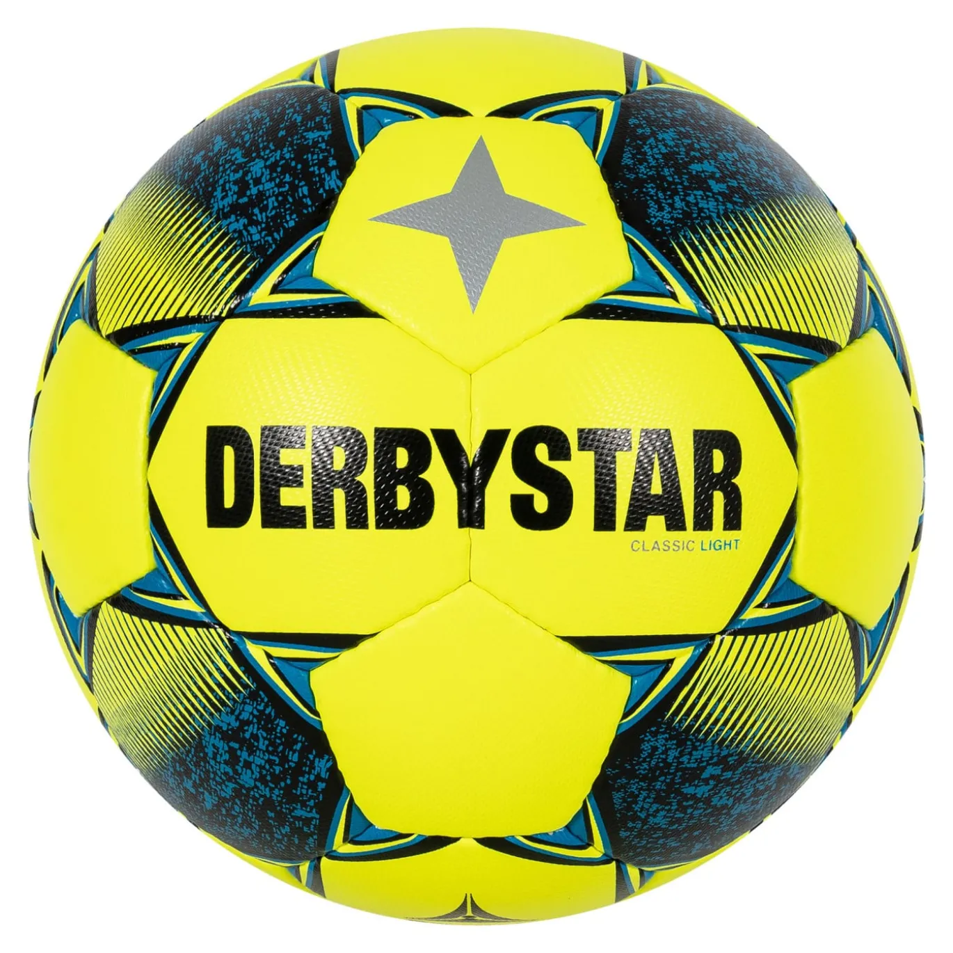 Derbystar Classic Light II Kunstgras Voetbal Maat 5 Geel Blauw Zwart