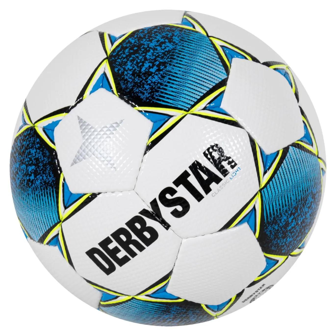 Derbystar Classic Light II Voetbal 8 x 1 Vlakken Maat 5 Wit Blauw Geel