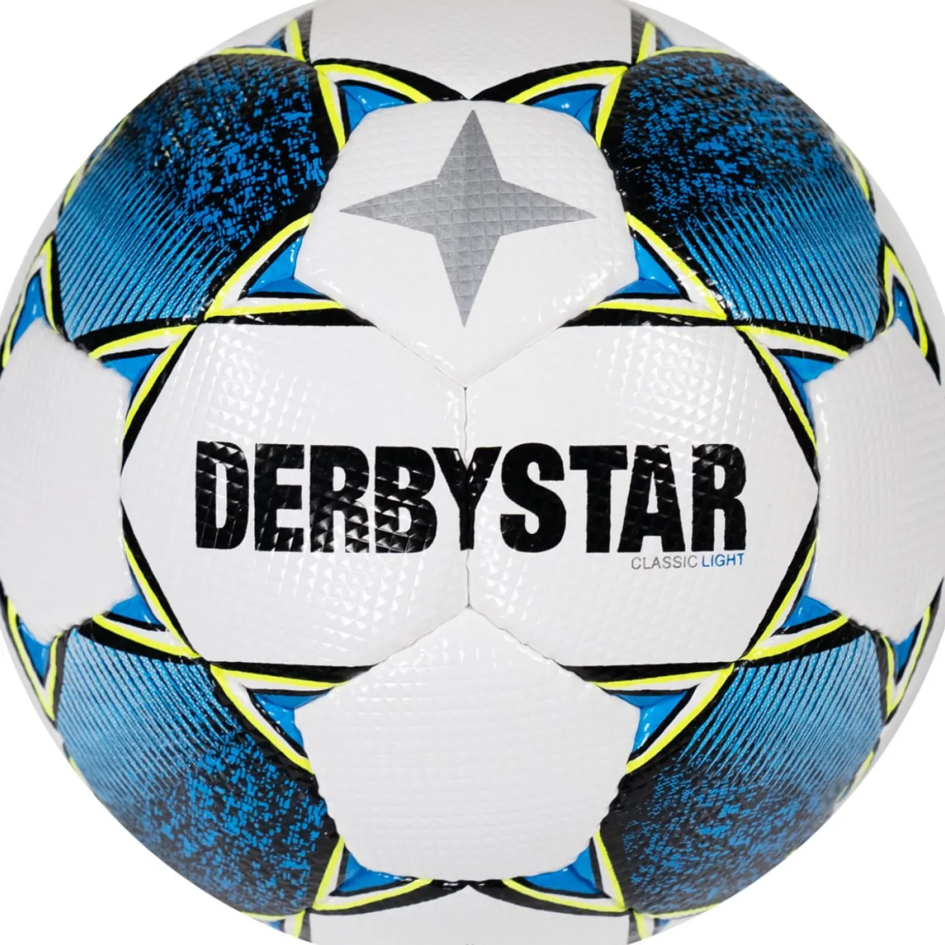 Derbystar Classic Light II Voetbal 8 x 1 Vlakken Maat 5 Wit Blauw Geel