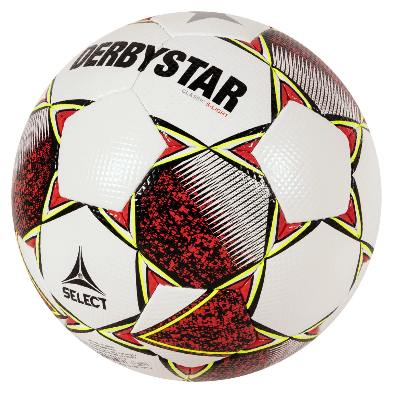 Derbystar Classic S-Light II Voetbal 4 x 3 Vlakken Maat 5 Wit Rood Geel