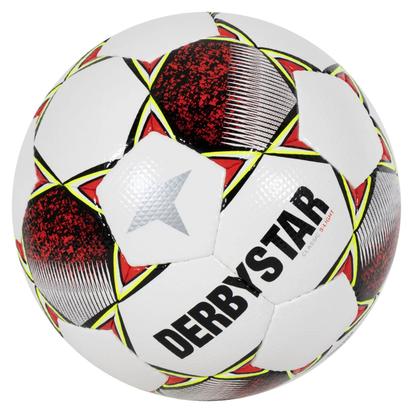 Derbystar Classic S-Light II Voetbal 8 x 1 Vlakken Maat 5 Wit Rood Geel