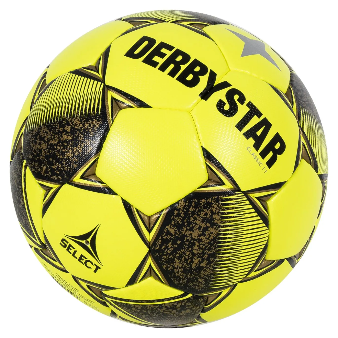 Derbystar Classic TT II Kunstgras Voetbal Maat 5 Geel Zwart Grijs