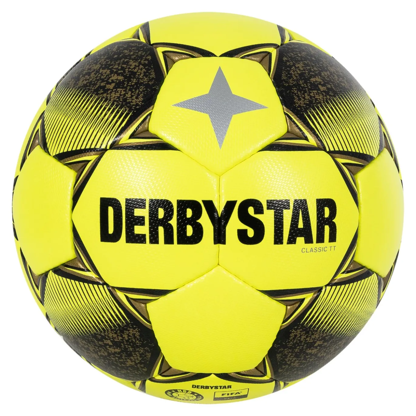 Derbystar Classic TT II Kunstgras Voetbal Maat 5 Geel Zwart Grijs