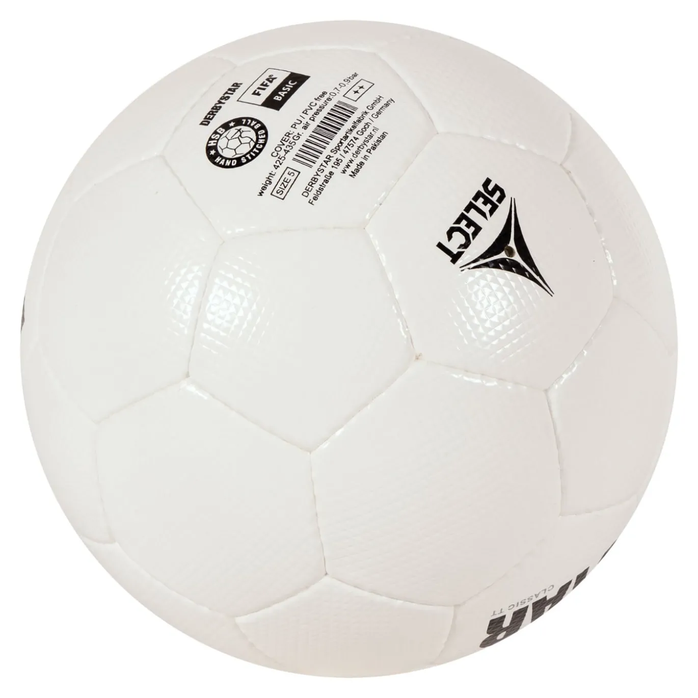 Derbystar Classic TT II Voetbal Wit Zwart Zilver