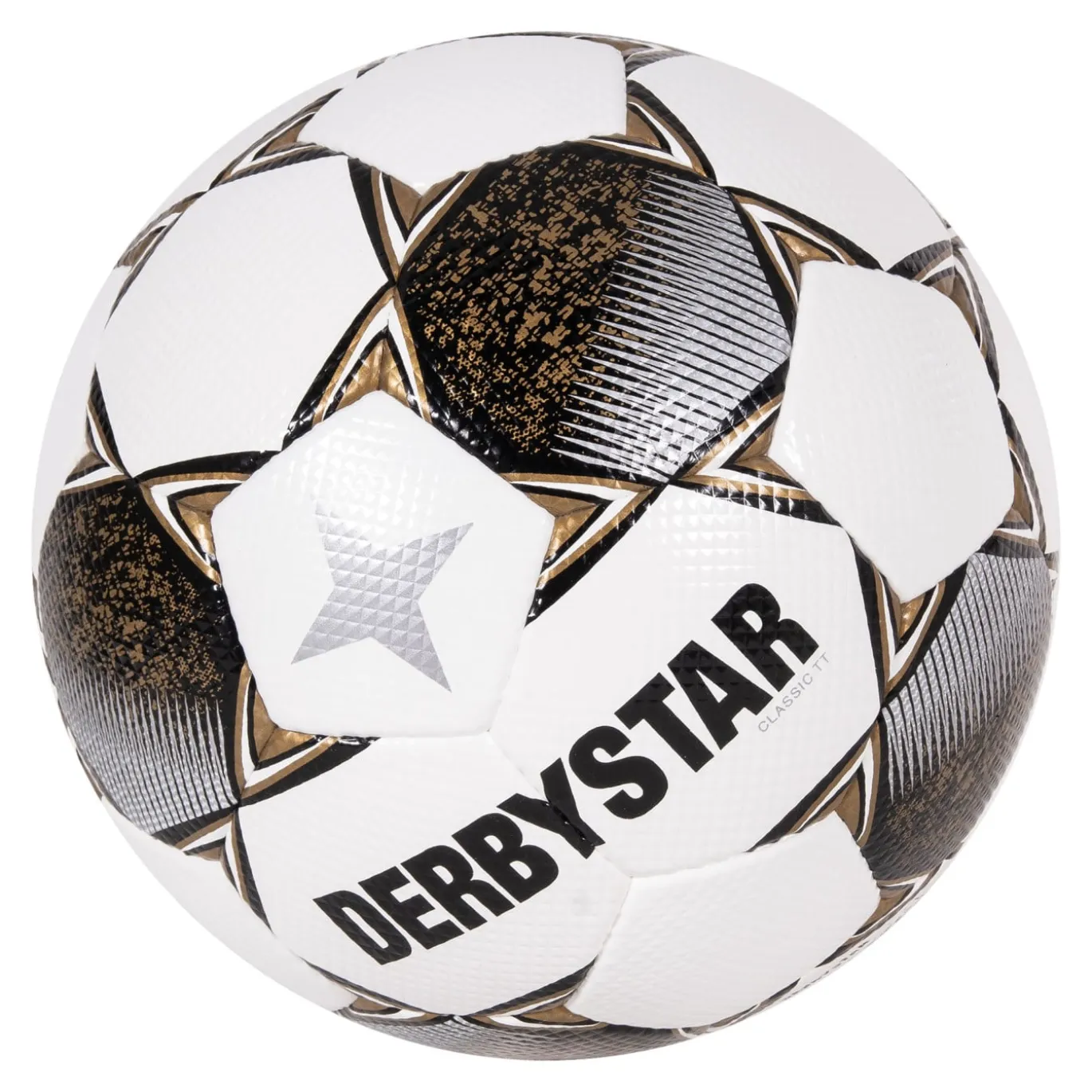 Derbystar Classic TT II Voetbal 8 x 1 Vlakken Maat 5 Wit Goud Zwart