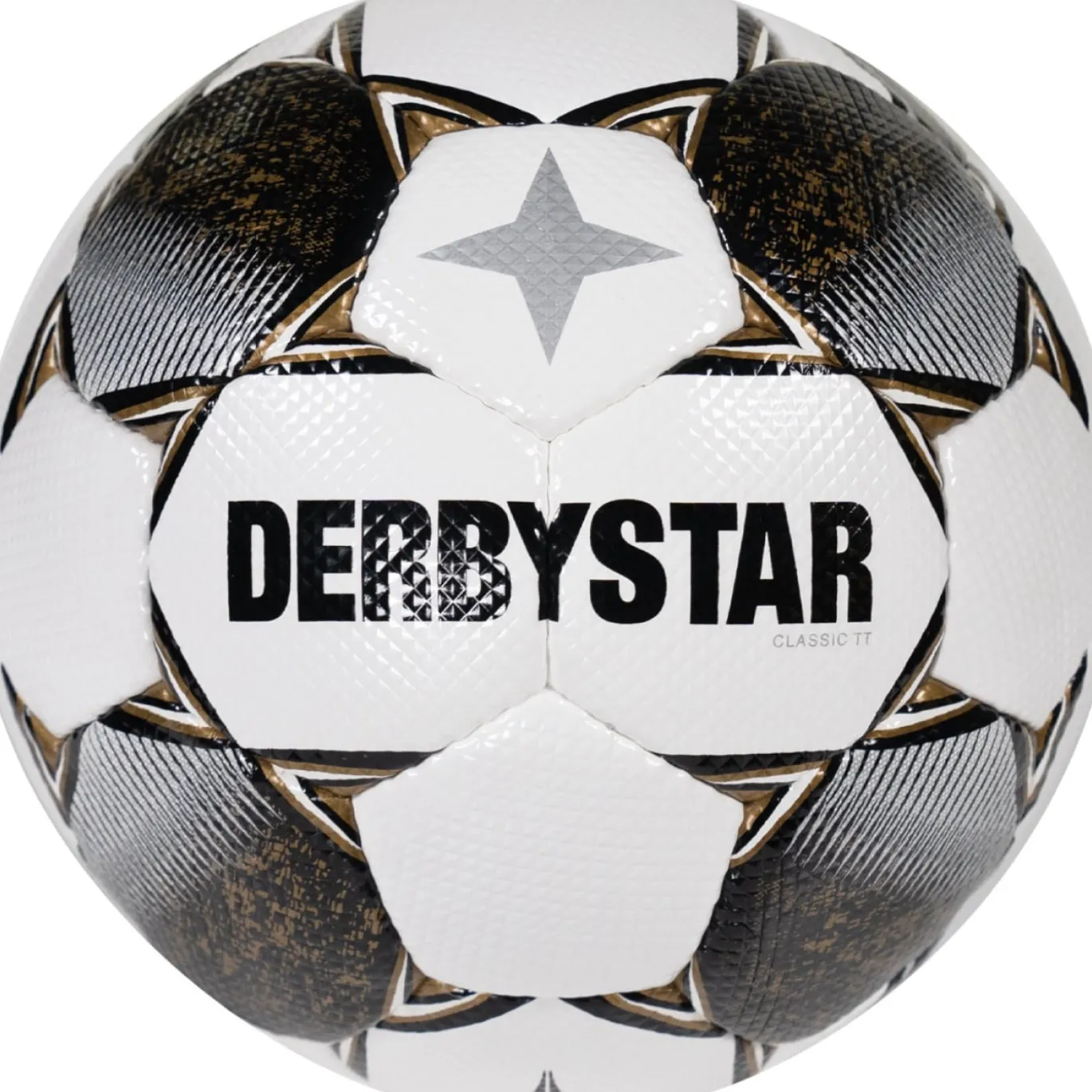Derbystar Classic TT II Voetbal 8 x 1 Vlakken Maat 5 Wit Goud Zwart
