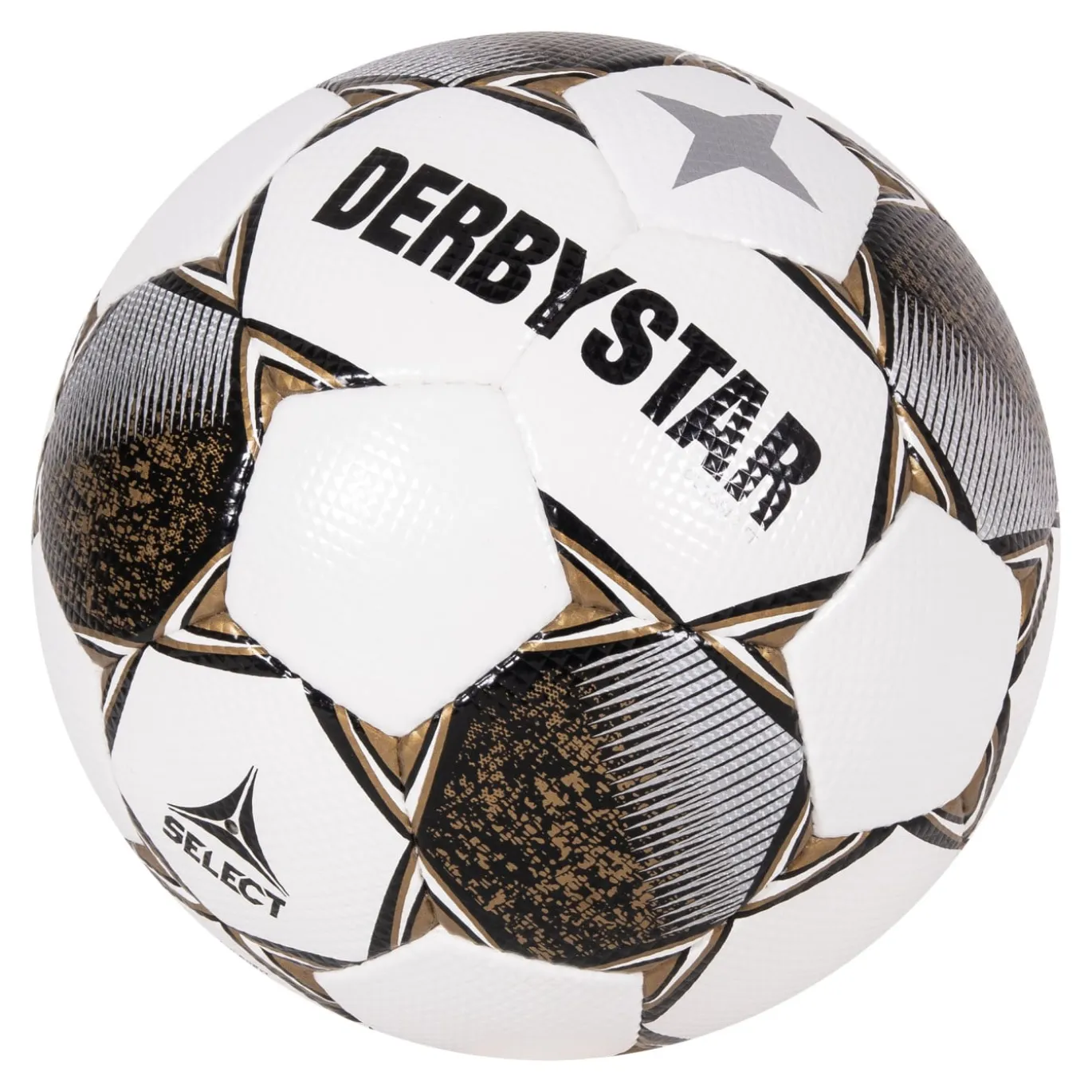 Derbystar Classic TT II Voetbal 8 x 1 Vlakken Maat 5 Wit Goud Zwart