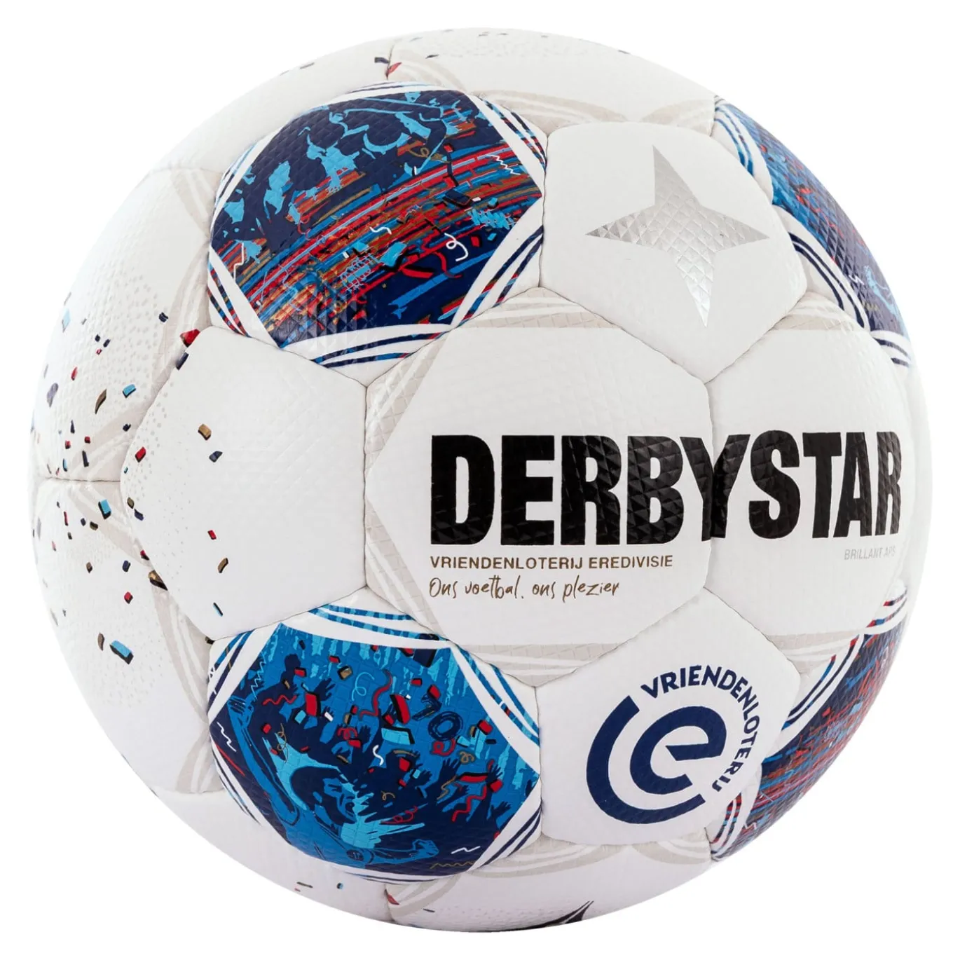 Derbystar Eredivisie Brillant Voetbal Maat 5 2026-2027 Wit Blauw Rood