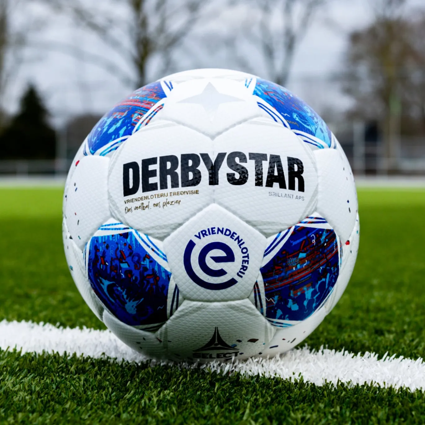 Derbystar Eredivisie Brillant Voetbal Maat 5 2026-2027 Wit Blauw Rood