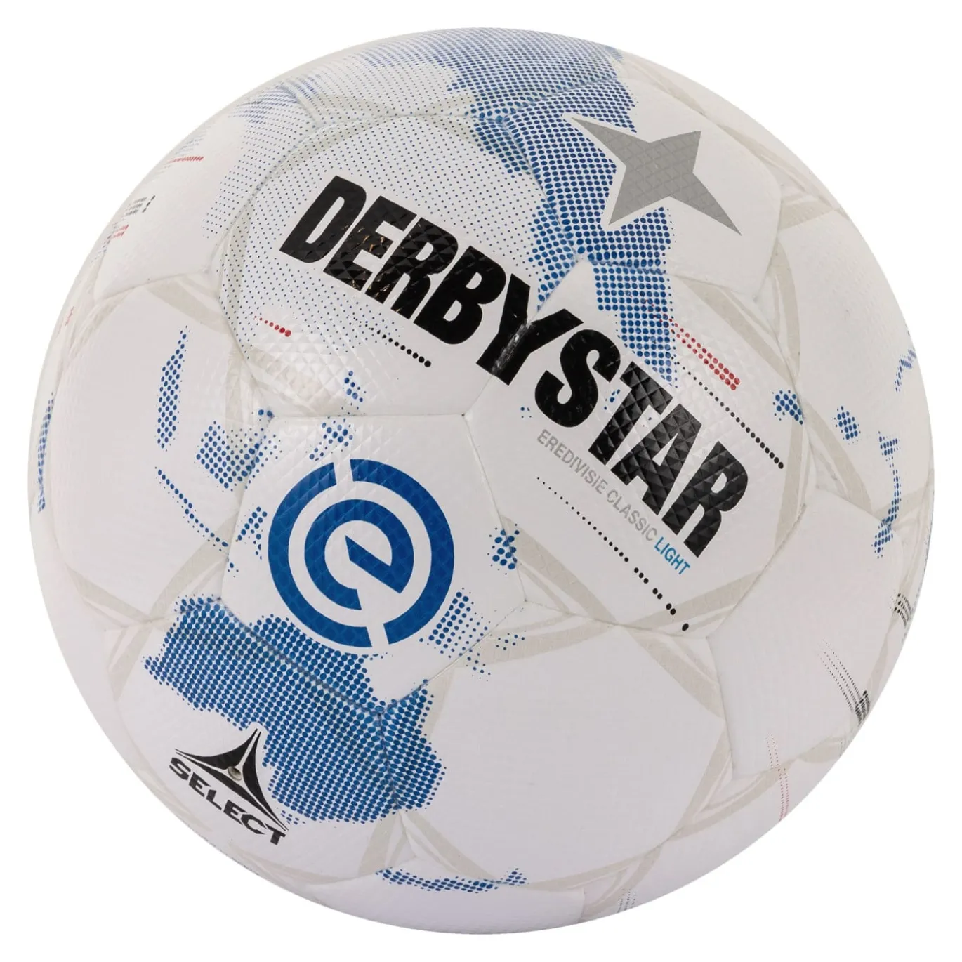 Derbystar Eredivisie Classic Light Voetbal Maat 5 2025-2026 Wit Lichtblauw Zwart