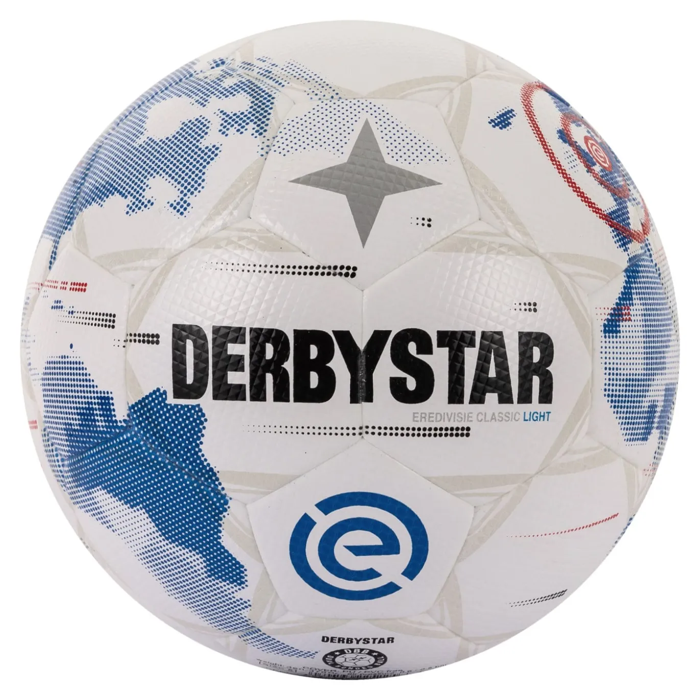 Derbystar Eredivisie Classic Light Voetbal Maat 5 2025-2026 Wit Lichtblauw Zwart