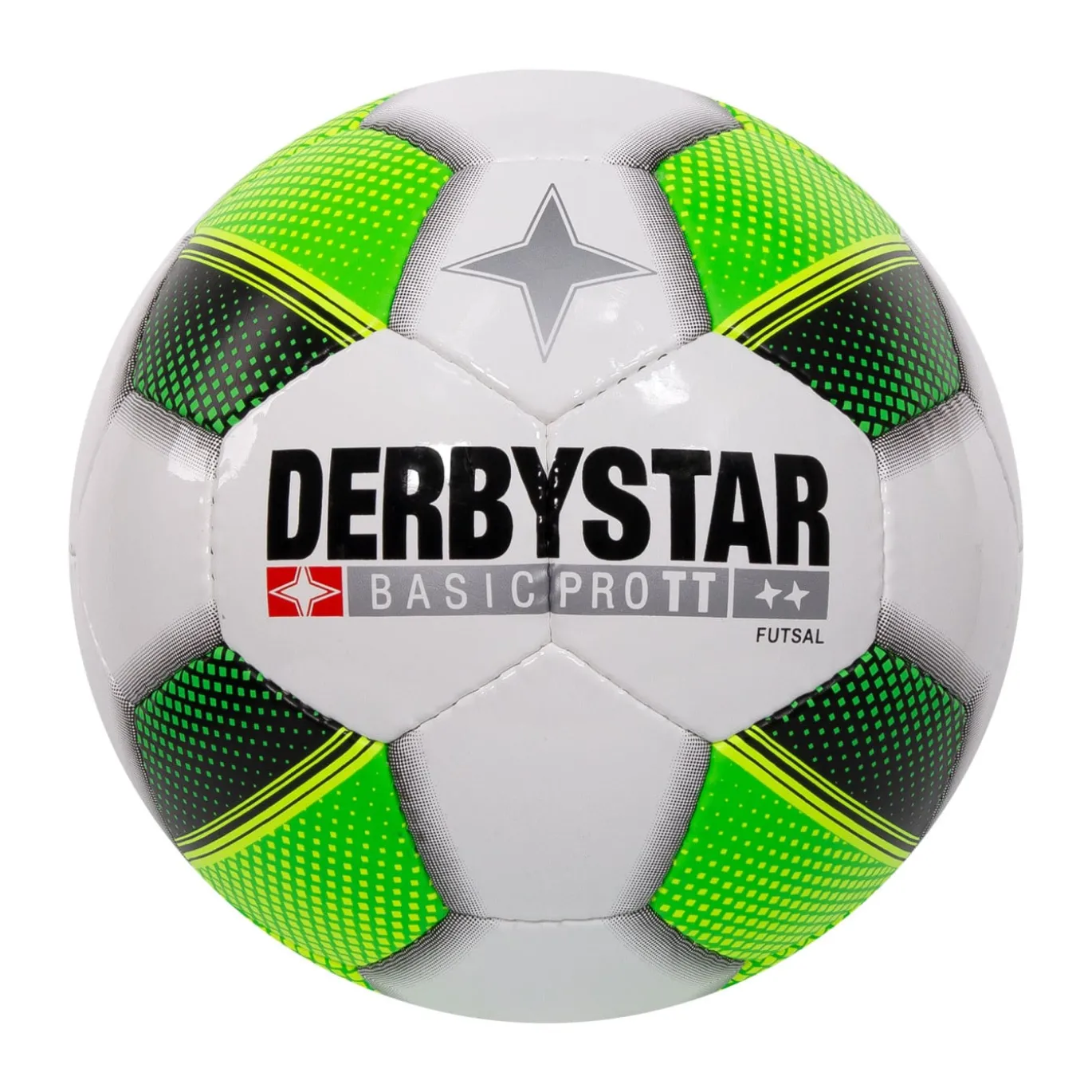 Derbystar Futsal Basic Pro TT Zaalvoetbal Maat 4 Wit Groen Zwart