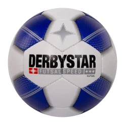 Derbystar Futsal Speed Zaalvoetbal Maat 4 Wit Blauw Zwart