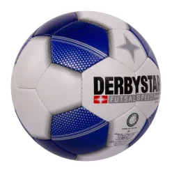Derbystar Futsal Speed Zaalvoetbal Maat 4 Wit Blauw Zwart