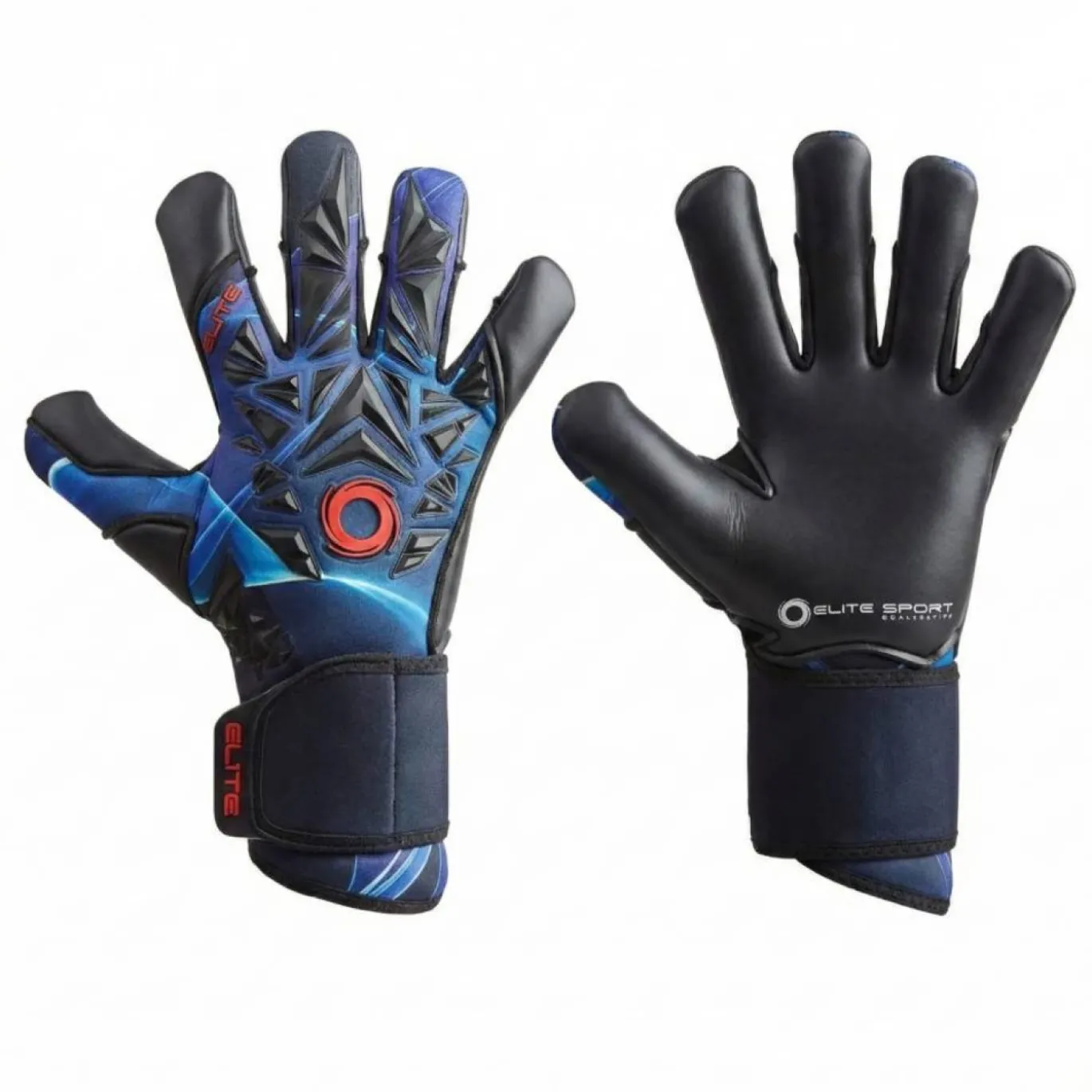 Elite Sport Quantum Keepershandschoenen Zwart Blauw Rood