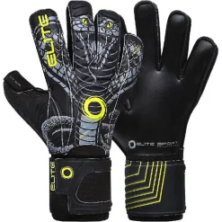 Elite Sport Vibora Keepershandschoenen Zwart Felgeel Grijs