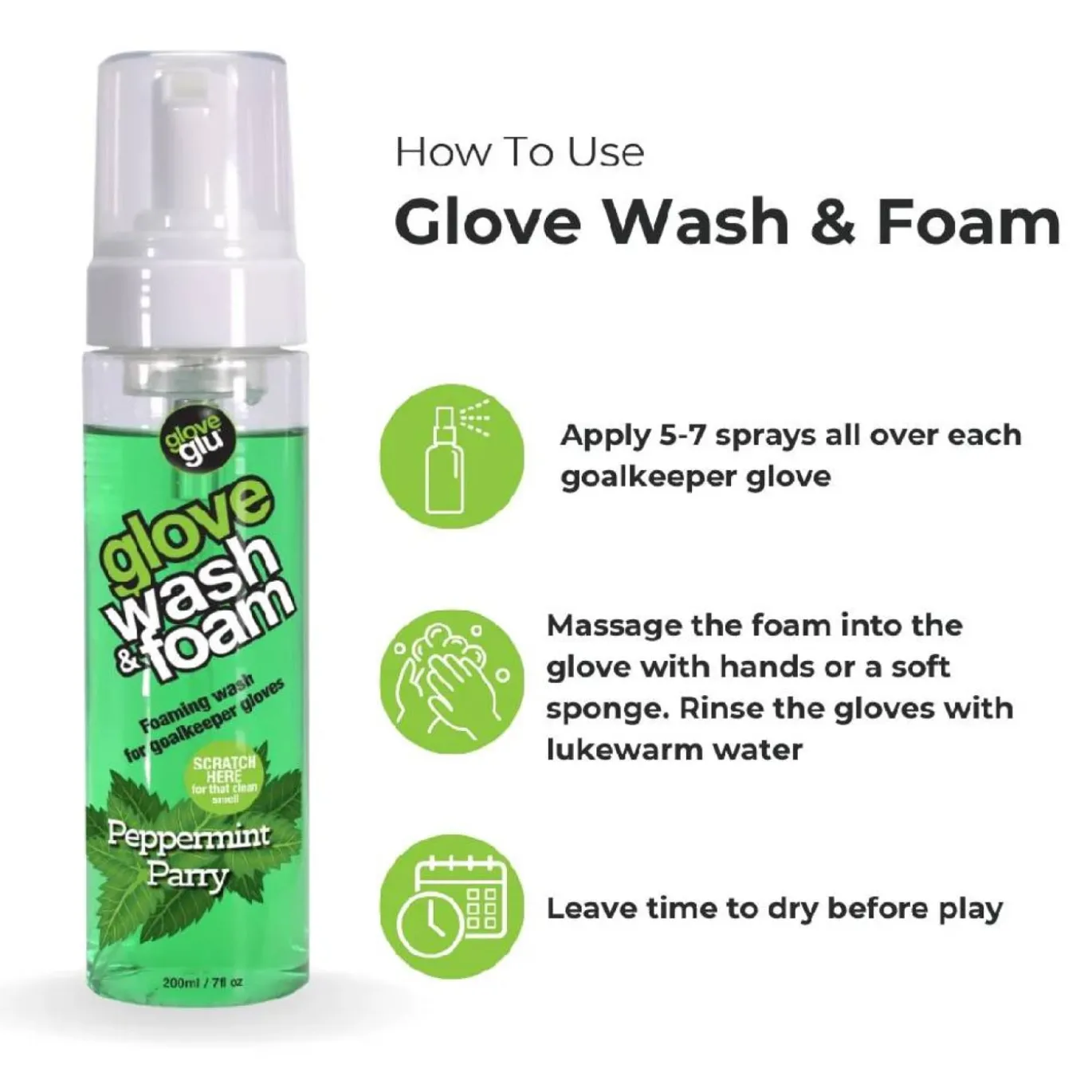 Gloveglu Glove Wash & Foam Peppermint Parry Spray 200ML