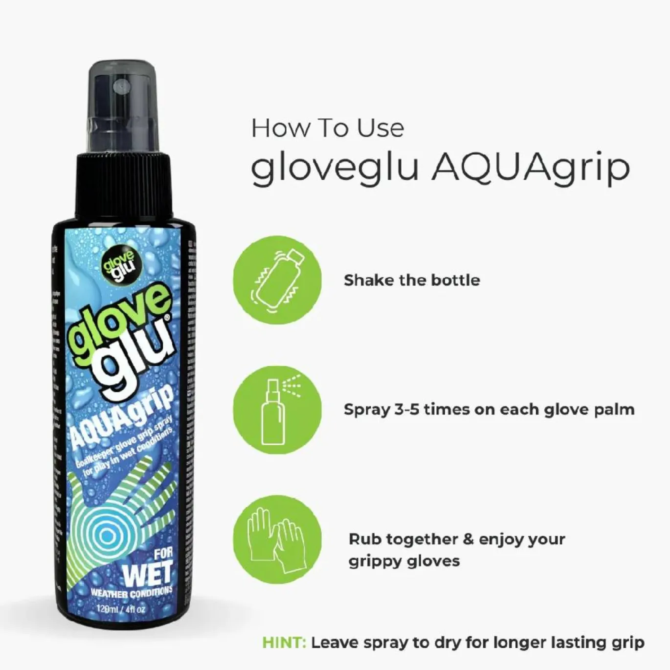 Gloveglu Mega 'N' Aqua Grip Spray 2 x 120ML